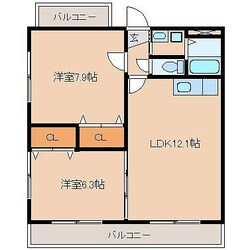 ユーミーマンション三沢の物件間取画像